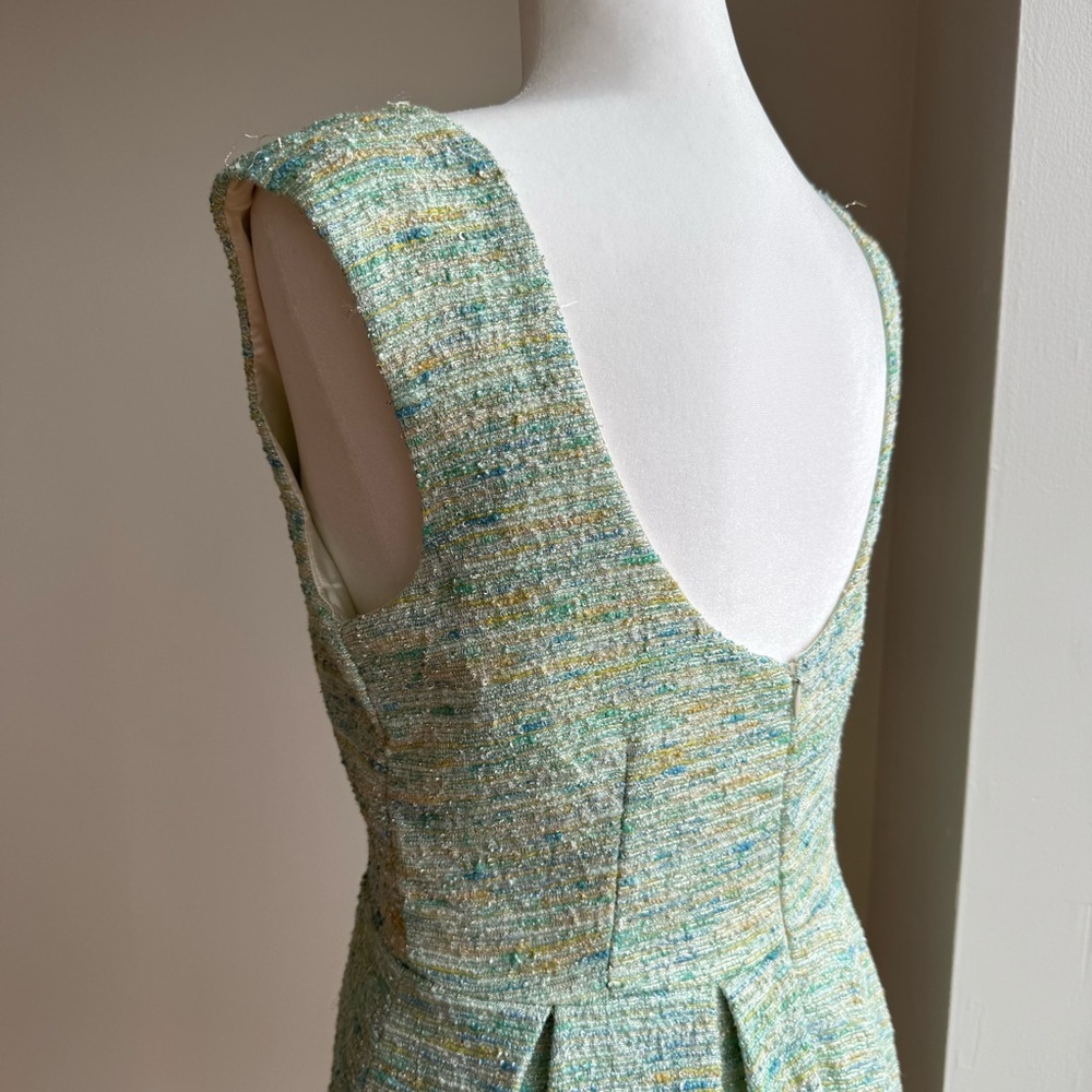 ANTHROPOLOGIE PAPER CROWN Pleated Tweed Dress Med - Picture 5 of 11